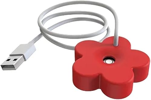 Portable USB Humidifier, Mini Desktop Humidifier with Aromatherapy for Office, Quiet USB Powered Small Humidifier for Desk, Flower Design, Compact