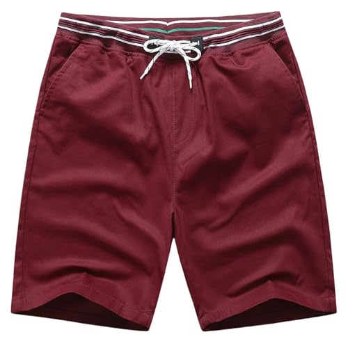 Short d'été droit pour homme avec cinq poches pratiques et une taille élastique confortable