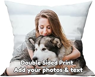 Personalised Cushion.(50x50cm) Double-Sided Printing. Custom Pillow Photo Personalized Photo Throw Pillow with Image/Text, DIY Pet Photo Pillow,Wedding Keepsake Throw Pillow, Birthday Gift