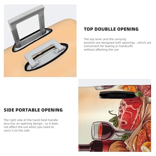 Travel Luggage Cover Suitcase Protector Elastic Washable Food and drink Suitcase Cover Anti-scratch Spandex Baggage Covers Fits 18-32 Inch Luggage4