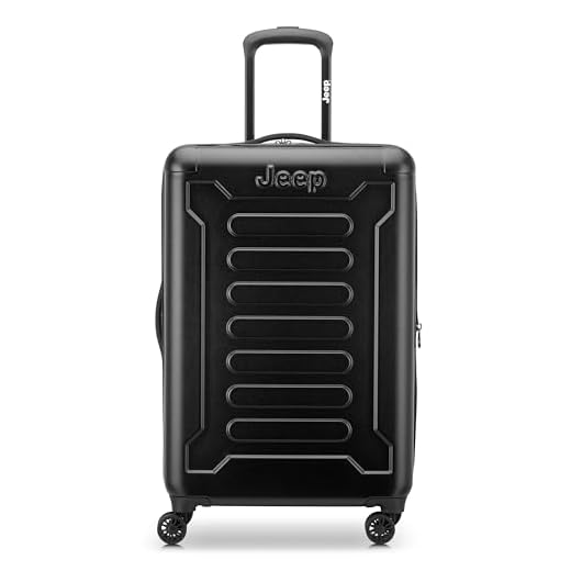 Jeep Black Expandable Luggage with Spinner Wheels