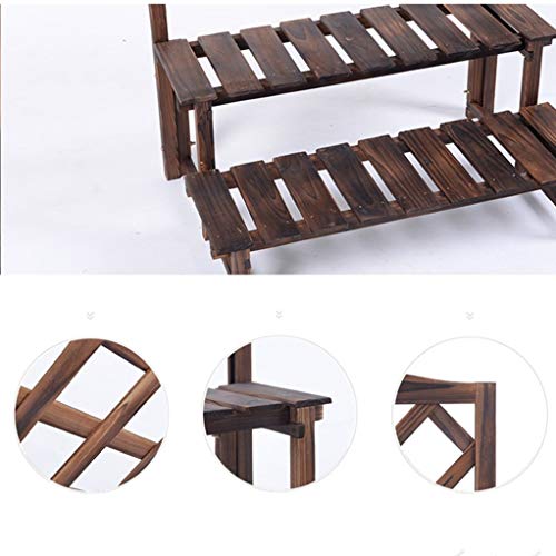 Supports à fleurs étagère en bois pour libérer l'espace au sol