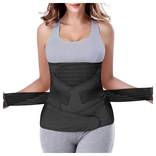 Soporte postparto 3 en 1 – Recovery Belly/Cintura/pelvis Cinturón Faja adelgazante, Beige, Talla única… (One Size (Pack of 1), Black)