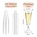 Behiruch Sektgläser Plastik 50 Stück, Kunststoff Sektgläser 160ml, Mehrweg Champagnergläser für Hochzeit, Party & Picknick - Transparent & Langlebig
