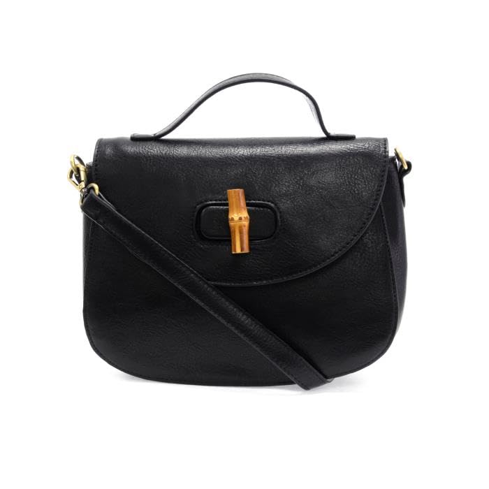 Joy Susan Women's Fashion Purse Hattie Bamboo Turnlock Top Handle Flap Crossbody Hand Bag