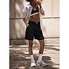 Womens Shorts 2025 Fashion Cargo Shorts with Pockets Elastic Waist Chino Short 7" Cotton Summer Sweat Pants Knee Length Workout Running Pants Joggers Hiking Walking Bottoms Black S #2