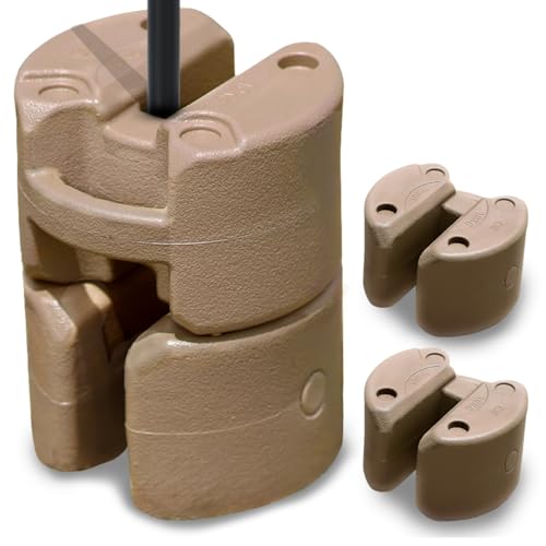 [クイックキャンプ] テント タープ マルシェ マルチウエイト 10kg ブラウン 2個セット 重り おもり 重し 固定 アウトドア イベント ゴール 看板 片手 持ち運び 簡単