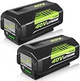 2Pack 6.0Ah OP40601 Replacement for Ryobi 40V Battery Compatible with Ryobi 40 Volt Battery Lithium OP4040 OP40401 OP4026 OP40261 OP4050 OP40201 Compatible with 40V Battery Power Tools (Green)