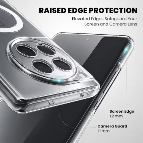 Image of DIZORO Compatible with Oneplus 12r 5G Back Cover Case Clear,[ Anti Yellow ][Military Grade Protection] Hard PC Back Cover Transparent