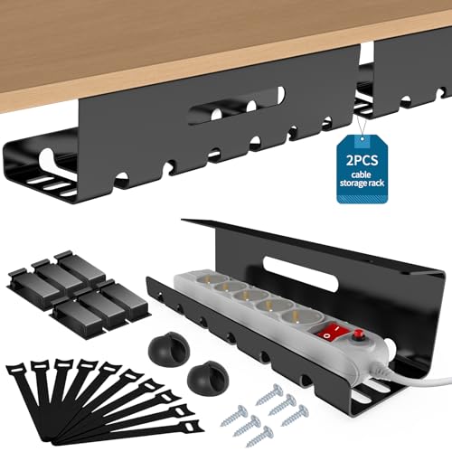 GLOSKIN Organizador Cables Escritorio de 2 Piezas,...