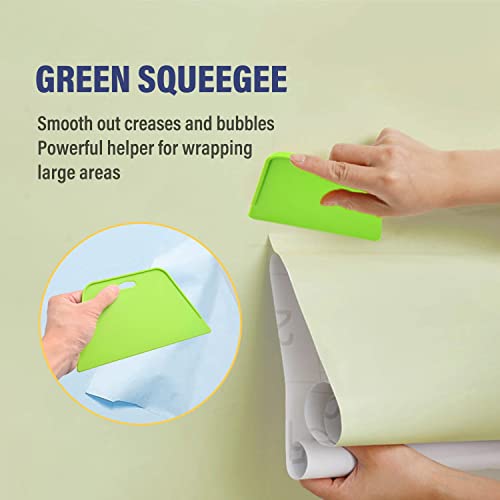 Litorange New Wallpaper Tool Kit, Wallpaper Smoothing Tool Kit With 5 Replacement Blades & Two Kinds Of Squeegee For All Types Of Wallpaper, Car Vinyl Wrap, Window Tint, Glass Film #TOP3