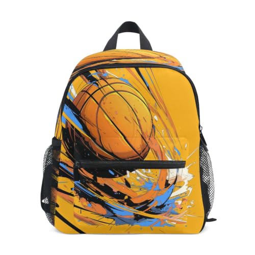 Cartable scolaire pour enfants de 3 à 8 ans sac à dos motif dessin animé basket