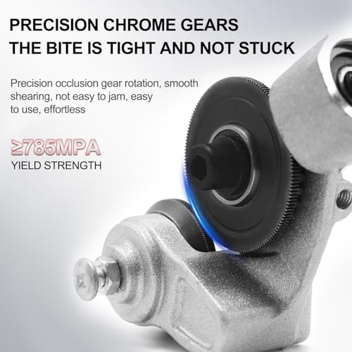 Image of Metal Nibbler Drill Attachment - Electric Drill Shears Attachment Cutter Nibbler, Sheet Metal Cutter Tool Adapter, Specifically Designed for Cutting Flat Metal Sheets of 21 Gauge and Below