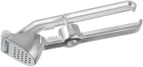 Fackelmann Pitter Garlic Press with Cherry/Olive Corer and Nutcracker, Aluminium, 15.5 cm, 3-in-1 Silver, Approx. 15.5cm image 2