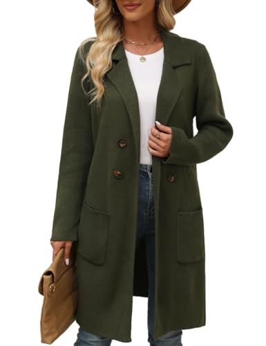 Image of CiCiBird Women Fall Long Cardigan Sweater Trendy Knit Jacket Coat Dressy Blazer Coatigan