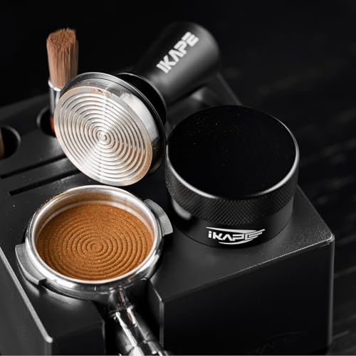 Image of IKAPE 8-IN-1 51MM Espresso Tool Set, Coffee Tamper & Distributor Kit with Magnetic Funnel, Puck Screen, Tamper Station, WDT Tool, Cleaning Brush & Towel for Home Barista