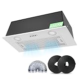 400CFM Range Hood Insert 23.6 inch |Build-In/Insert Stainless Steel Kitchen Vent Hood |3-Speed Controls with LED Lights| 6 Layers Grease Filters|Ducted/ductless Convertible