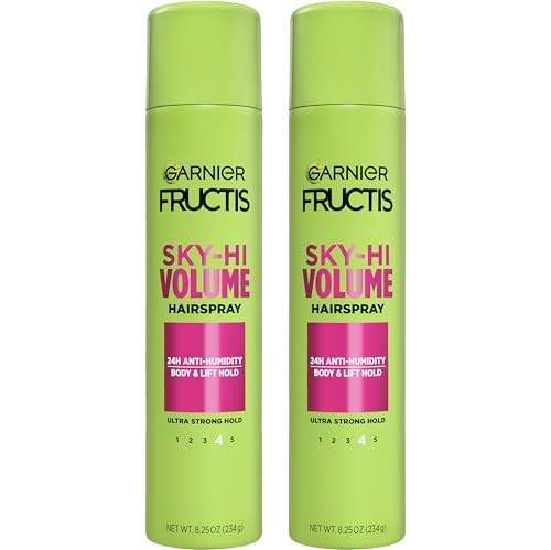 Garnier Fructis Style Volume Anti-Humidity Hairspray, 8.25 Oz, 2 Count, (Packaging May Vary)
