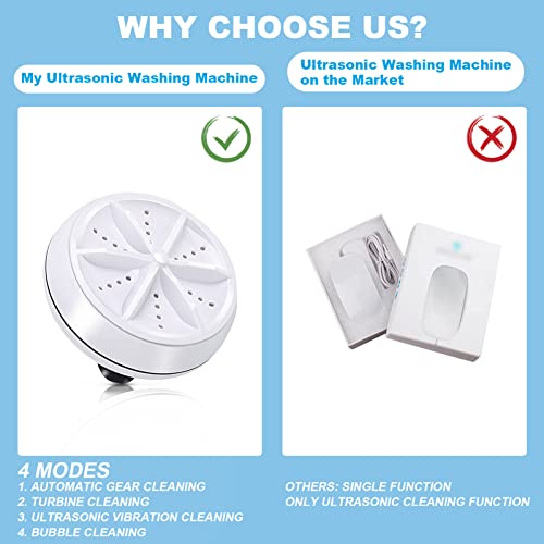 Máquina de lavar portátil, mini máquina de lavar com ventosas, limpeza de bolhas 3 em 1 por USB, máq