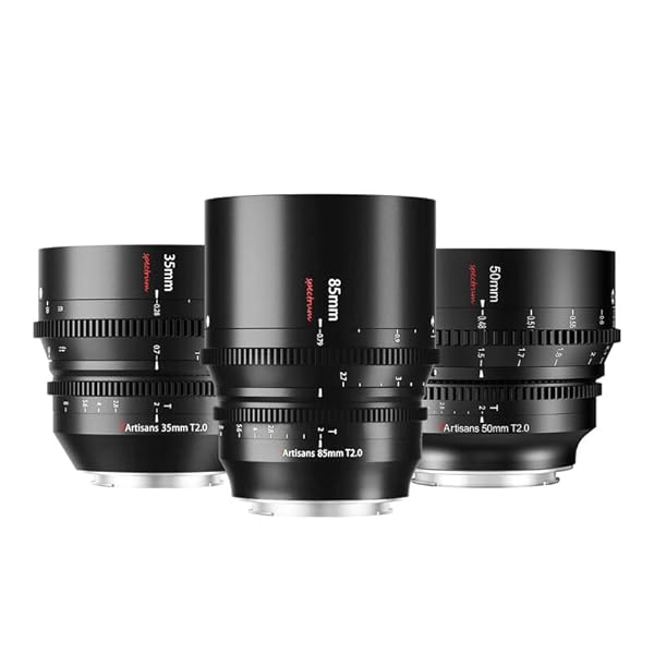 7artisans 35mm/50mm/85mm T2.0 Cine-Objektiv Vollformat große Blende 270° Fokuswurf ED-Glas für Sony/Leica/Sigma/Nikon…