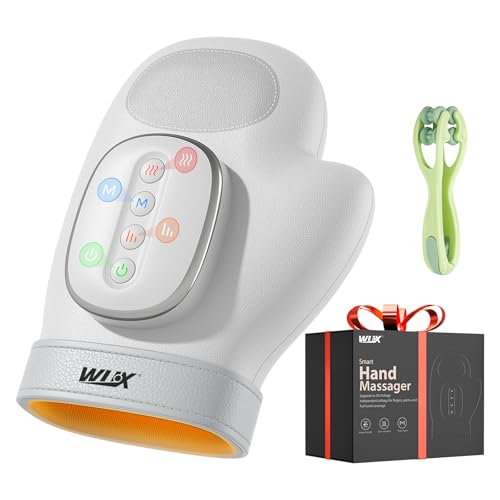 WUX Hand Massager with Heat Compression Relief, 3 Massage 4 Temperatures 5 Compression Models...