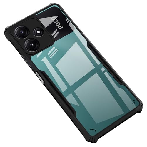 Image of Zapcase Back Case Cover for Poco M6 Pro 5G | Compatible for Poco M6 Pro 5G Back Case Cover | Clear Case with Camera Protection | (TPU + PC | Matte Black)