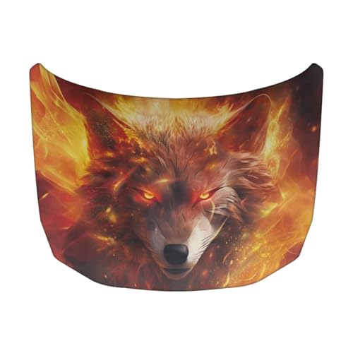 Image of Gold Wolf Car Hood Cover Sunshade Windshield Hood All Season Protection Outdoor Foldable Protective Cover, Universal for Cars