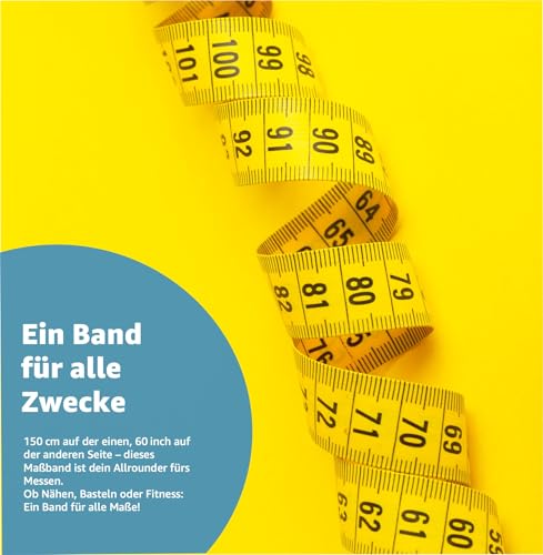 2 in 1 - Massband Maßband cm + INCH Schneidermaßband 150 cm in Aufbewahrungsbox