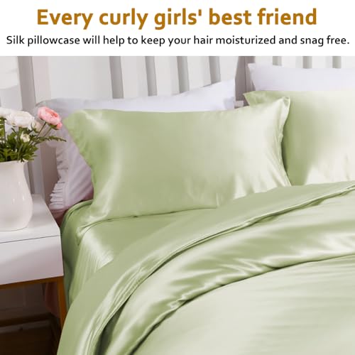 Ravmix Silk Pillowcase for Hair and Skin 21Momme Both Sides Mulberry Silk Pillow Case with Hidden Zipper, 1PCS - Image 4
