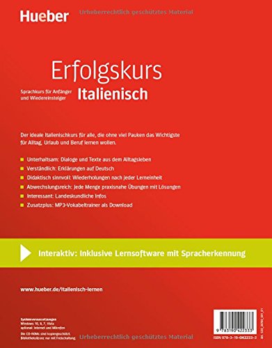 Erfolgskurs Italienisch: Paket: 2 Übungsbücher + 4 Audio-CDs + 2 CD-ROMs