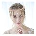 EVER FAITH Wedding Bridal Headband for Brides, Austrian Crystal Teardrop Leaf Elf Costume Accessory Tiara Hair Band Crown for Cosplay Birthday Party Christmas Clear Rose Gold-Tone