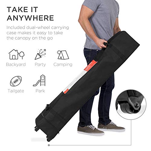 Best Choice Products 10x10ft Pop Up Canopy Outdoor Portable Folding Instant Lightweight Gazebo Shade Tent w/Adjustable Height, Wind Vent, Carrying Bag - Dark Gray