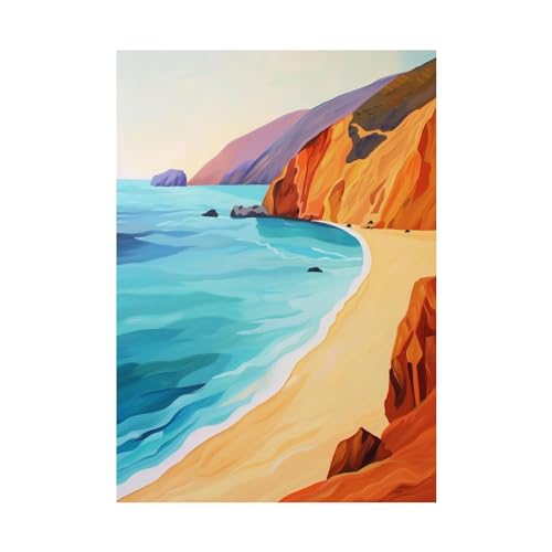 Image sur toile falaises maritimes et plages décoration murale moderne chambre 80x120cm