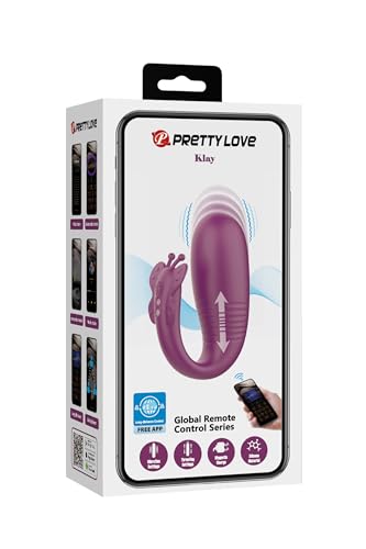Oeuf vibrant Pretty Love Klay violet de 9,6 cm contrôlé via application mobile