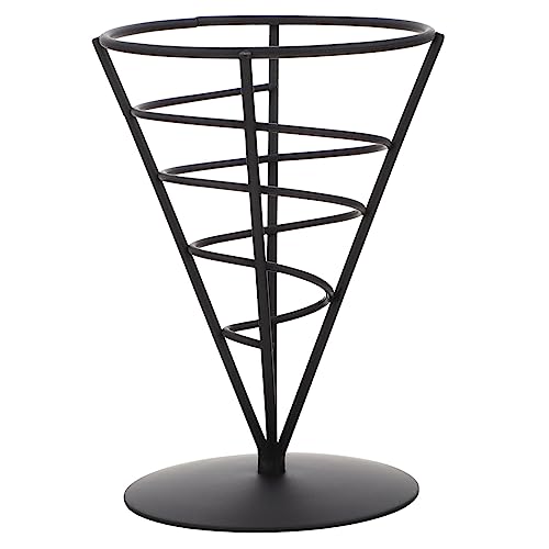 STOBAZA Cone French Fry Stand Iron Art Food Holder for Snacks French Fries Rack for Home Party Restaurant Kitchen Display Easy to Clean and Store