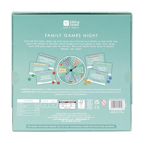 Talking Tables Christmas Family Games Night Christmas Board Game for Kids Activity for Xmas Day Secret Santa Gift Six Games Compendium Includes Charades - Image 3