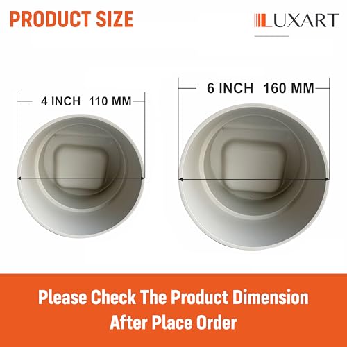 Image of LUXART PVC Drain Backflow Valve Combo (4 inch & 6 inch) - Heavy-Duty Anti-Rat, Anti-Snake & Pest Stopper | Premium Non-Return Water Valve with Strainer Caps for Indoor & Outdoor Sewer Protection