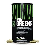 Animal Daily Greens Pill Packs - Kale, Wheat Grass, Alfalfa & More - Convenient Prebiotic and Probiotic Superfood Blend for Superior Digestion, Gut Health, and Immunity For Men & Women - 30 Day Supply
