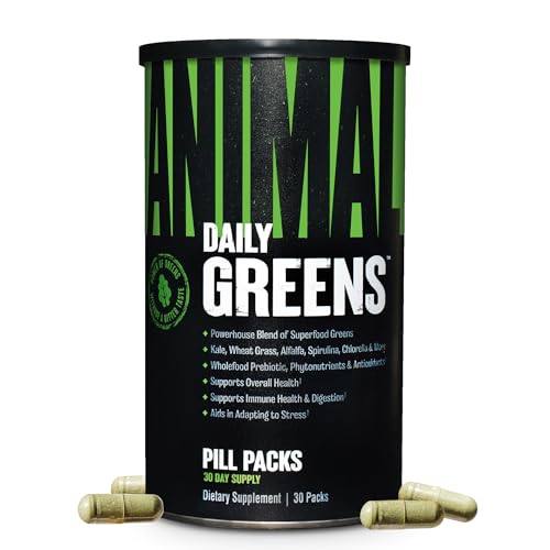 Animal Daily Greens Pill Packs - Kale, Wheat Grass, Alfalfa