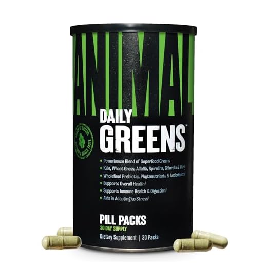 Animal Greens Pak - Chlorophyll, Spectra, Superfood Whole Food Prebiotic and Probiotic Super Digestion Blend for Gut Health, Convenient Daily Pill Packs, 30 Count