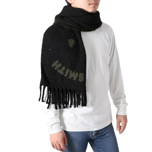 [ポールスミス] マフラー メンズ レディース PS HAPPY SCARF ハッピーフェイス M1A-150T-T721 (79／BLACK(ブラック)) [並行輸入品]