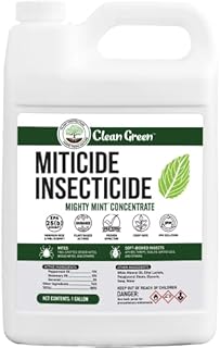 Clean Green Miticide Insecticide – 1 Gallon Botanical Concentrate for Spider Mites, Aphids, Disease, and Insects - OMRI Listed for Organic Use