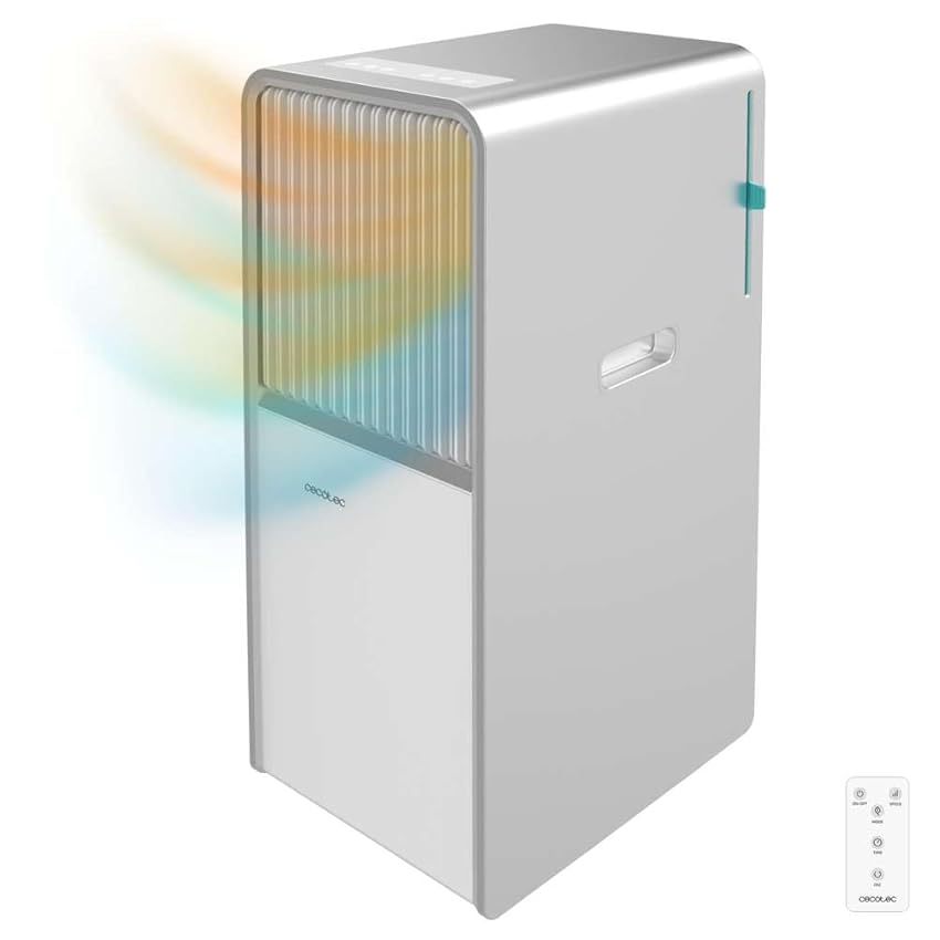 Cecotec Climatizzatore Portatile ForceClima 12650 Style Heating. 12000 BTU, area di copertura 28 m2, telecomando, touch, pompa di calore, deumidificatore, schermo a LED, 5 modalità, Timer