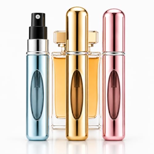 3 PCS 5ML Atomizador Perfume Recargable, Mini botella rociadora portátil, Pulverizador colonia recargable, perfume miniatura sin fugas, frasco.Ideal para salir de noche, viajar, fiestas, cita.