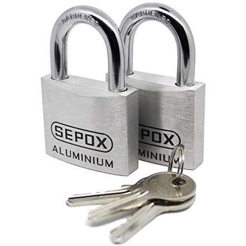 Preisvergleich Produktbild SEPOX Vorhängeschloss aus Aluminiumlegierung, gleichschließend - 50mm*2