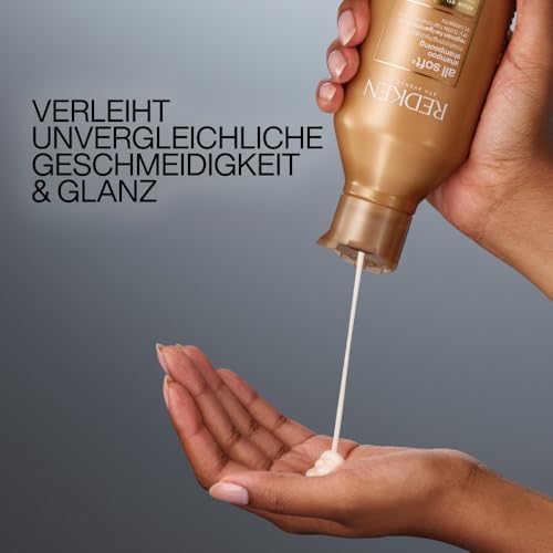 7. Bild von Redken Haarshampoo für trockenes und brüchiges Haar, Belebt und hydratisiert, Mit Omega-6 und Argan-Öl, All Soft Shampoo 300 ml (1er Pack)