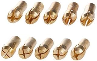 DIY Crafts 0.5-3.2mm Brass Collet Drill Chuck Fits Rotary Tools Electric Grinding Drill Collect Chuck Holder Pack of 10 (...