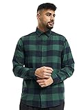 Print auf der Rückseite JACK & JONES Herren JORJAN Shirt LS Hemd, Trekking Green/Fit:Comfort, XL