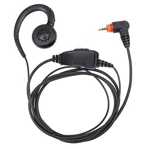abcGoodefg Walkie Talkie Earpiece, 1 Pin G Shape Earpiece Headset with Mic PTT