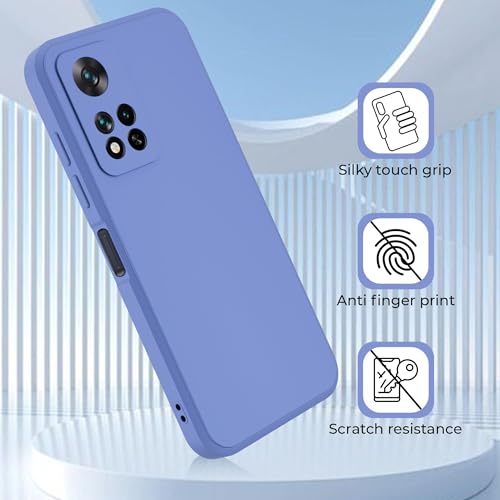 Image of A rtistque Back Cover Case for Xiaomi 11I /11I Hyper Charge 5G with Camera Protection | Shockproof TPU | Stylish Protective Design | Slim Fit | Ultra Matte | Xiaomi mi 11i Back Cover - Blue